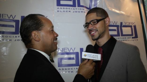 NYABJ President Michael J. Feeney talking with What&#039;s The 411TV host Andrew Rosario