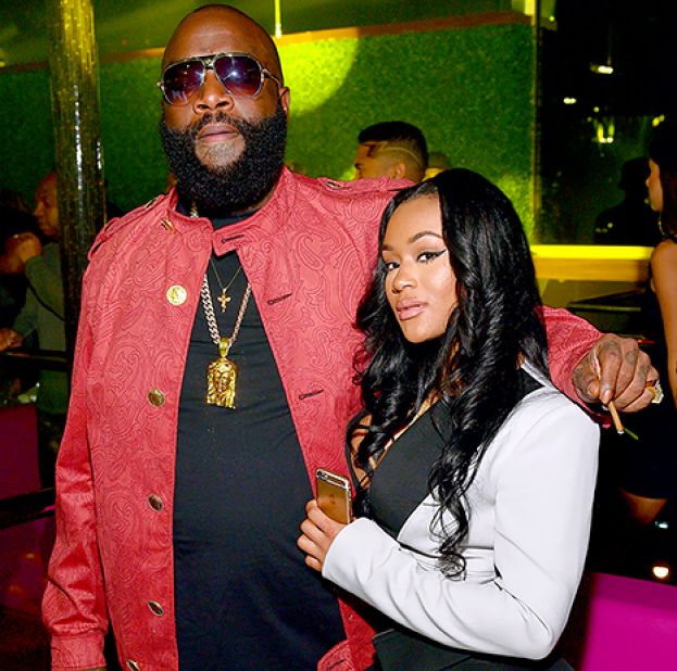 Rapper Rick Ross and fiancee, Lira Mercer