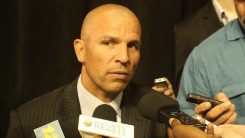 Brooklyn Nets Head Coach Jason Kidd addressing the media