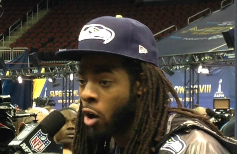 Richard Sherman, Seattle Seahawks cornerback at Super Bowl 2014