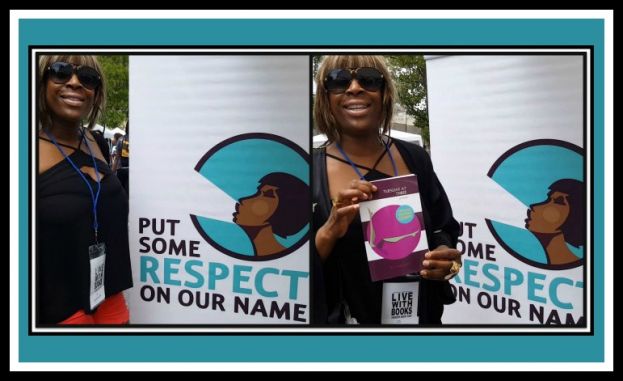 Author and poet, Gillian Alex at the Harlem Book Fair.