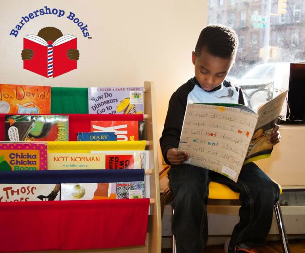 Young reader in the Barbershop