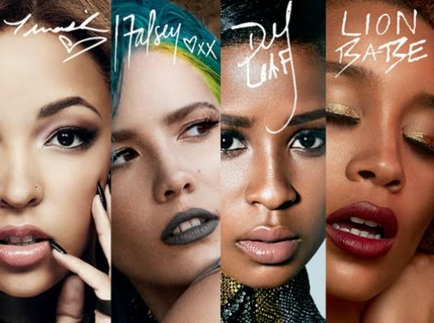 MAC Cosmetics Future Forward models: Tinashe, Halsey, Dej Loaf, and Lion Babe