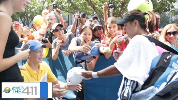 A player autograph session with fans